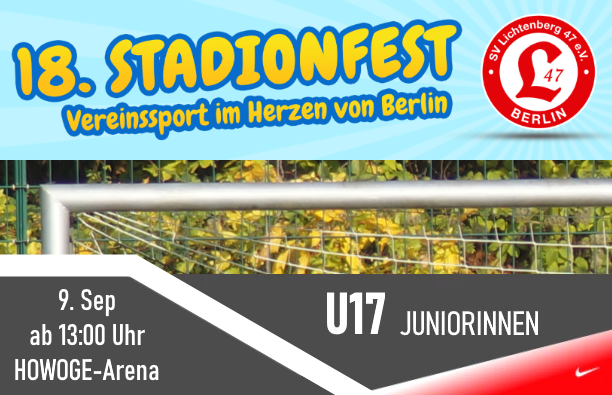 18. Stadionfest am 9. Sep ab 13:00 Uhr in der HOWOGE-Arena